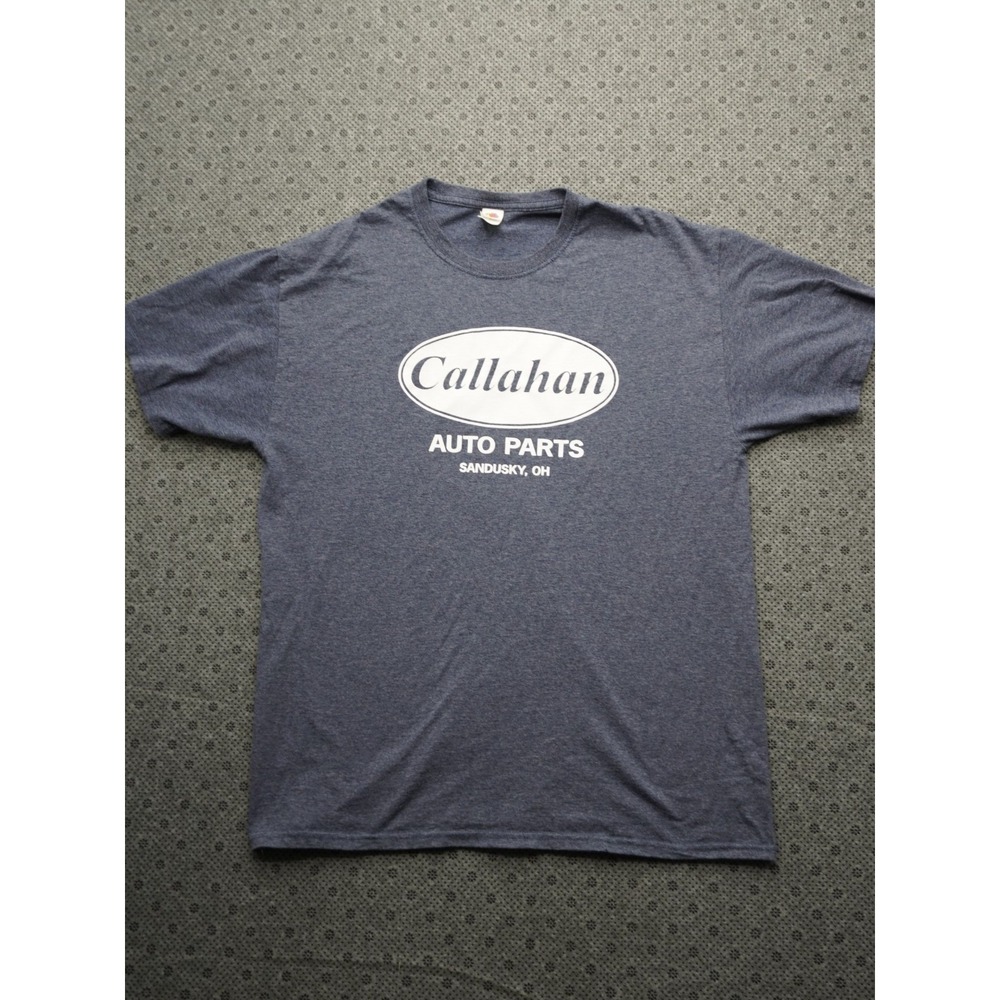 Tommy Boy Callahan Auto Parts Sandusky Ohio Graphic Tee Gray Size Large